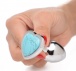 Booty Sparks - Turquoise Heart Anal Plug S-size - Blue photo-2