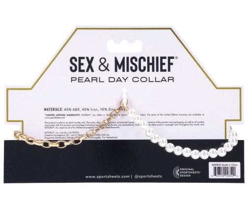 Sex&Mischief - Pearl Day Collar - White/Gold photo