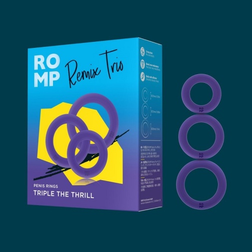 Romp - Remix Trio 陰莖環- 紫色 照片