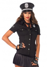 Leg Avenue - Police Shirt Costume - Black - L photo