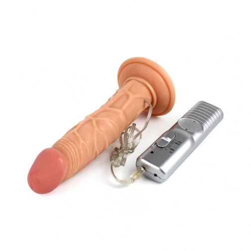 Nasstoys - All American Whoppers Vibrating 7″ Dong W/Universal Harness - Flesh photo