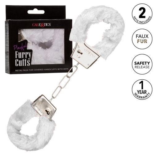 CEN - Playful Furry Cuffs - White photo