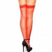 Hustler - Fishnet Thigh Hi W6 cm Lace Silicone Stay Up - Red photo-2