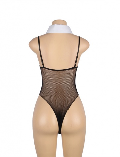 Ohyeah - Sexy Mesh Bodysuit - Black - M photo