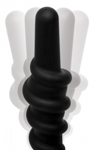 Prostatic Play - Coiled Swirl 震動矽膠肛塞連遙控 - 黑色 照片