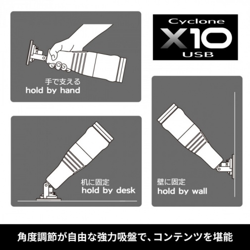SSI - Cyclone X10 充電震動自慰器 - 黑色 照片