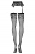 Obsessive - S500 Garter Stockings - Black - S/M/L photo-8