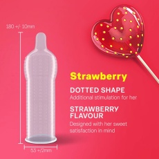 Durex - Strawberry Flavoured Dotted 3's pack photo