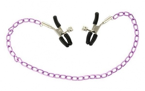 ToyJoy - Stimulating Nipple Chain - Purple photo