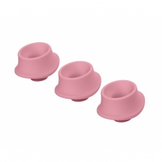 Womanizer - 矽胶更换头 大码3个装 - 玫瑰粉红色 照片