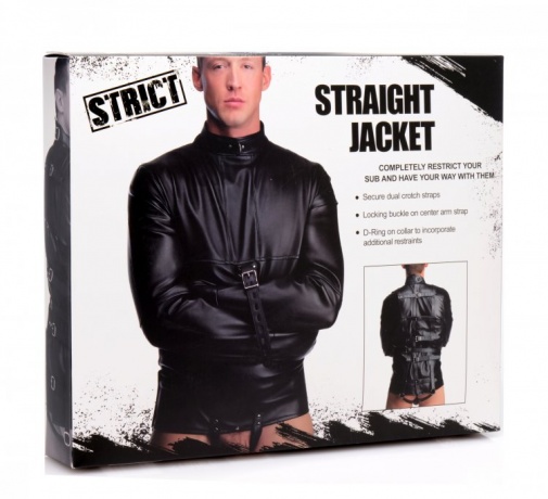 Strict - 皮革制拘束服 - 中码 - 黑色 照片