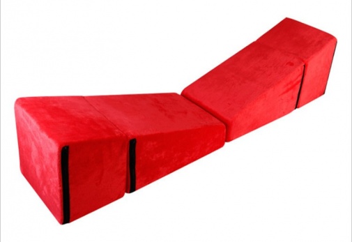 MT - 不規則法蘭絨性愛姿勢家具枕 - 紅色 照片