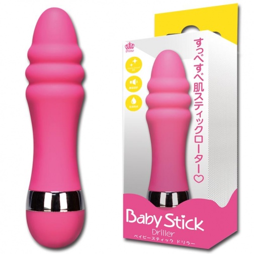 A-One - Baby Stick Driller 钻子型震动棒 - 粉红色 照片
