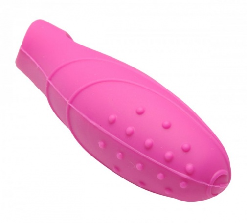 Frisky - 矽胶G点震动手指套 - 粉红色 照片