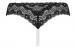 Underneath - Mira Crotchless G-String w Pearl - Black - S/M photo-2