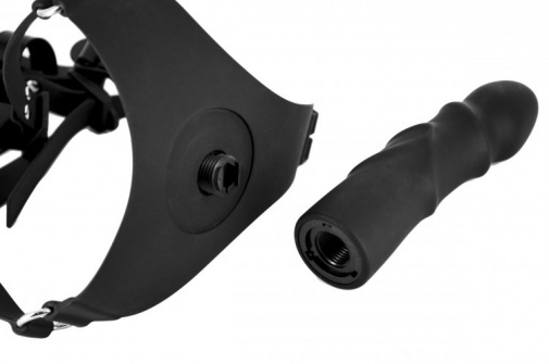 Strap U - Elevate 矽膠穿戴式束帶連假陽具 - 黑色 照片