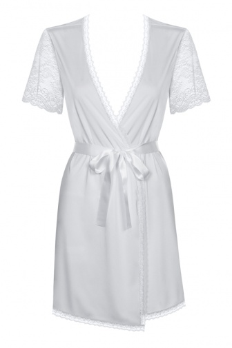 Obsessive - Miamor Robe & Thong - White - L/XL photo