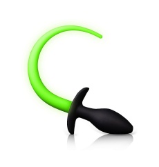 Ouch - Glow In Dark Puppy Tail Plug - Green photo