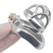 FAAK - Chastity Cage 07 w Curved Ring 45mm - Silver photo-2