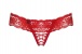 Obsessive - 863-THC-3 Crotchless Thong - Red - S/M photo-7