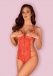 Obsessive - Rediosa Crotchless Teddy - Red - L/XL photo-5
