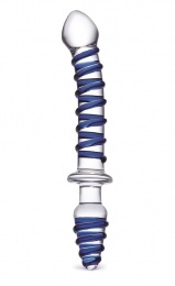 Glas - 10″ Mr. Swirly Double Ended Glass Dildo & Butt Plug photo