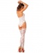 Leg Avenue - Floral Lace Deep-V Teddy & Matching Stockings - White photo-2