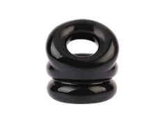 Chisa - 加強版雙重性感陰莖環 - 黑色 照片