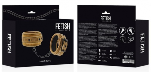 Fetish Submissive - Vegan Leather Ankle Cuffs - Skin photo