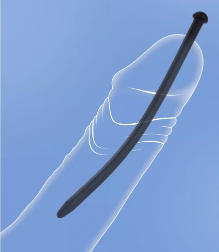 MT - Silicone Urethral Plug 4.5mm - Black photo