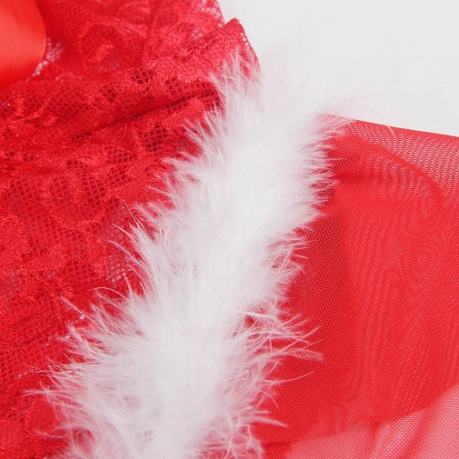 Ohyeah - 聖誕掛頸式連身衣套裝 - 紅色 - 中碼 照片