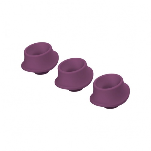 Womanizer - 矽膠更換頭 大碼3個裝 - 紫色 照片