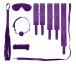 MT - Lichee Pattern Bondage Set w Fluff - Purple photo-2