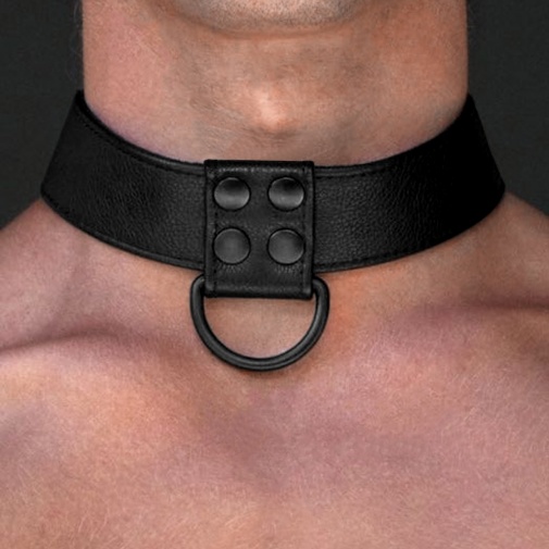 Lovetoy - Bondage Fetish Collar w Leash - Black photo