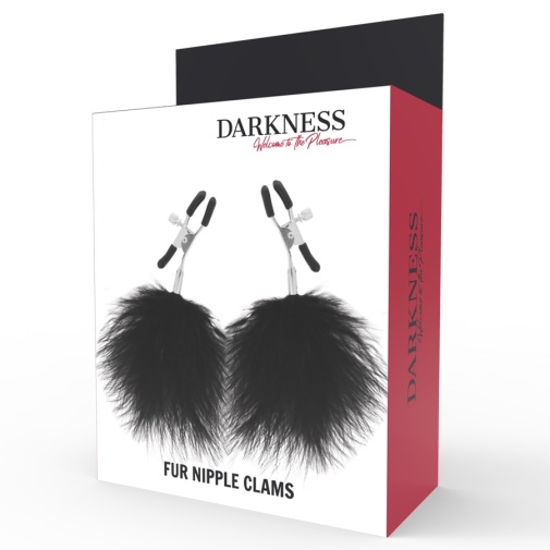 Darkness - Fur Nipple Clamps - Black photo