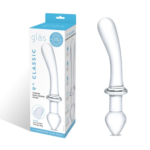 Glas - 9" Classic Curved Dual-Ended Dildo photo