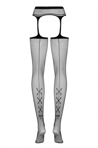Obsessive - S501 Garter Stockings - Black - S/M/L photo