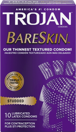 Trojan - Studded Bareskin 10's Pack photo