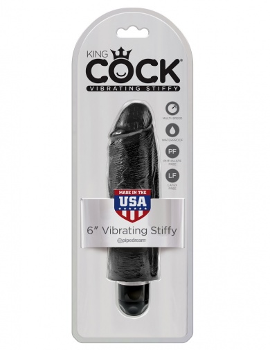 King Cock - Cock 6″ Vibro Stiffy - Black photo