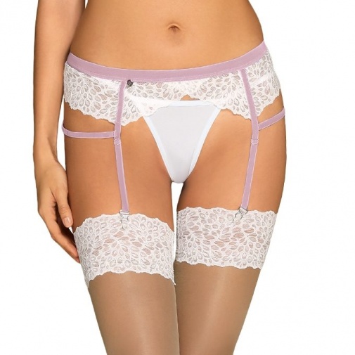 Obsessive - Lilyanne Garter Belt - White - L/XL photo