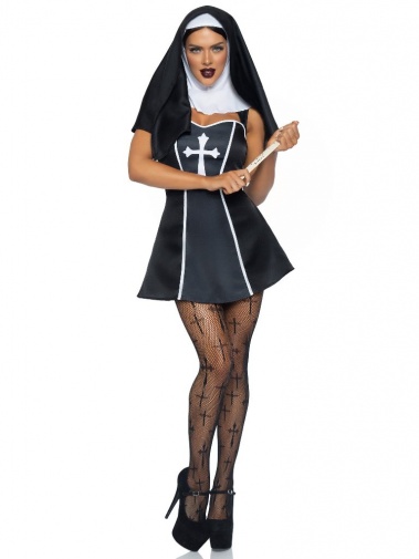 Leg Avenue - Naughty Nun Costume - Black - M photo