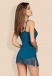 Obsessive - Miamor 连身裙和丁字裤 - 蓝绿色 - S/M 照片-6