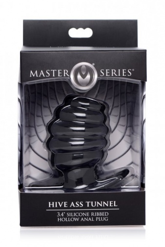 Master Series - Hive Ass Hollow Anal Plug M-size - Black photo