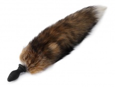 MT - Vibro Fox Tail Plug - Brown photo