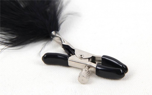 Ohyeah - Feather Nipple Clips - Black photo