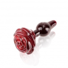 Icicles - 玻璃玫瑰款后庭按摩器76号 - 红色 照片