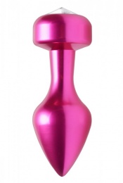 Vogue - Solitaire Gem Aluminum Anal Plug - Pink photo