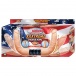 Nasstoys - All American Whoppers Xzzxtreme Vibrating & Fully Bendable Double Dong - Flesh photo-3