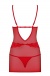 Obsessive - 829-CHE-3 Chemise & Thong - Red - S/M photo-8