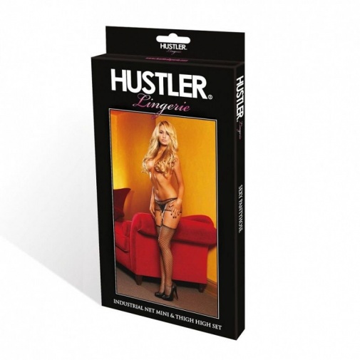 Hustler - Industrial Net Garter With Thigh High photo